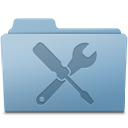 Utilities Folder Blue icon